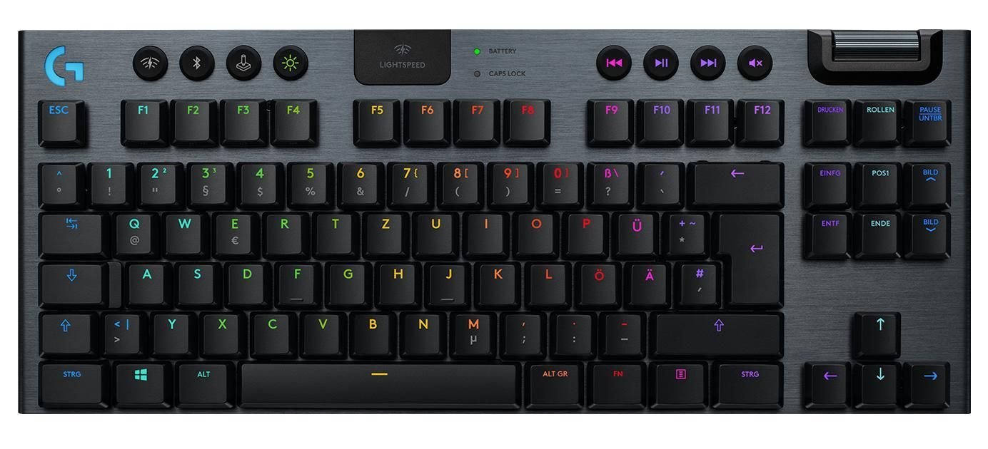 Logitech G915 TKL Tenkeyless Lightspeed Wireless RGB Mechanical Gaming Tastatur Mekanisk Lightsync TRÅDLØS Nordisk