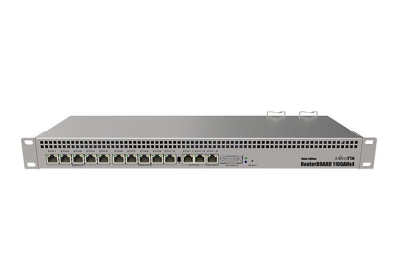 MikroTik RouterBOARD RB1100AHx4 Router 13-Port Switch Kabling