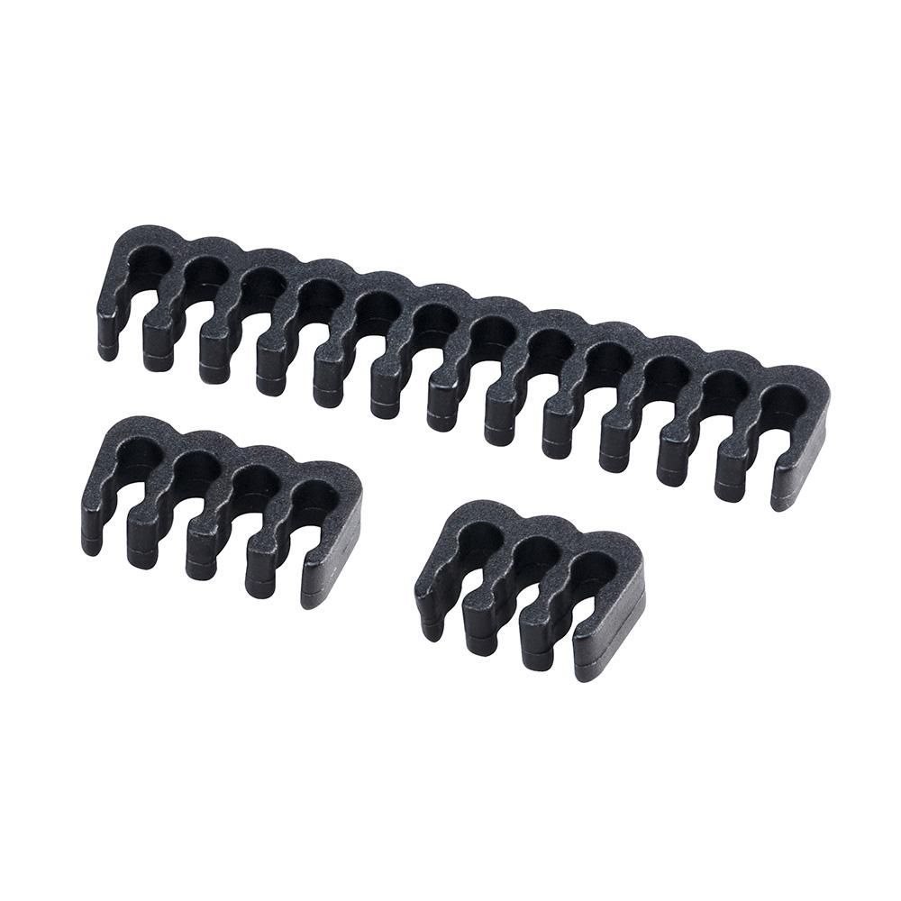 Akasa Kabelkamm Set - 3MM Schwarz Kabelholder Sort