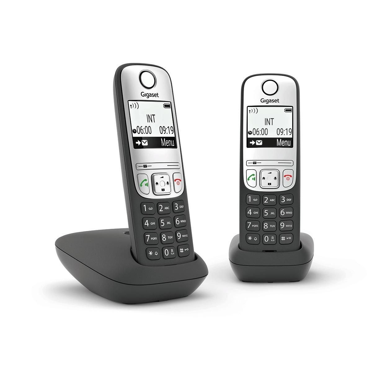 Gigaset A690 Duo TRÅDLØS Telefon Ingen Nummervisning Sort