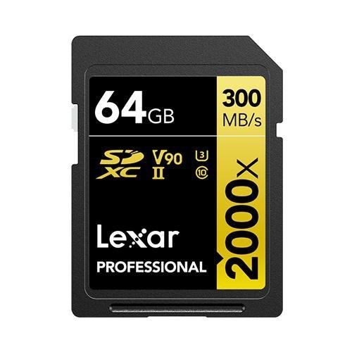 Lexar Professional SDXC Uhs-Ii Memory Card 64GB 300MB/s