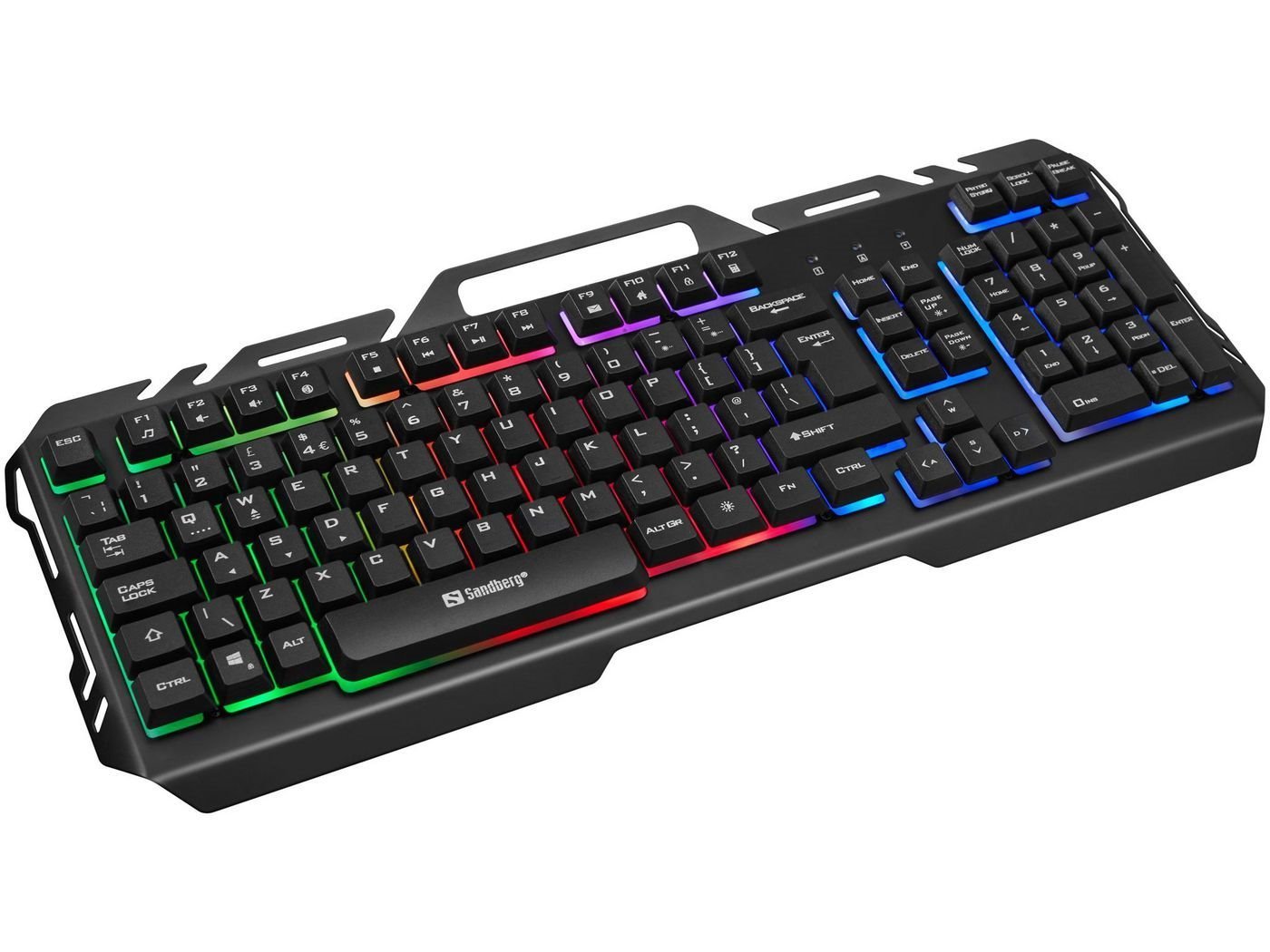 Sandberg IronStorm Tastatur 9 Farver Kabling Belgisk
