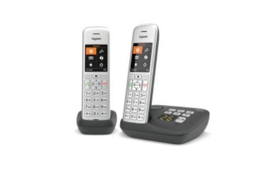 Gigaset Ce575a Duo TRÅDLØS Telefon Ingen Nummervisning Sort SØLV