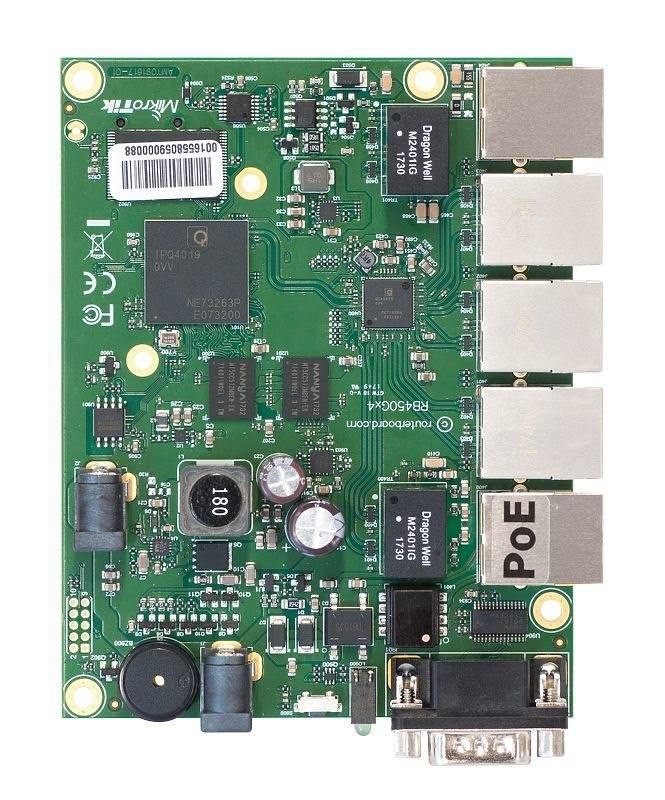 MikroTik RouterBOARD RB450Gx4 Router 5-Port Switch Kabling
