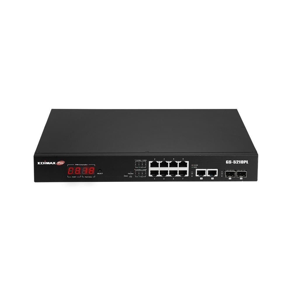 Edimax GS-5210PL Switch 12-Porte Gigabit PoE+