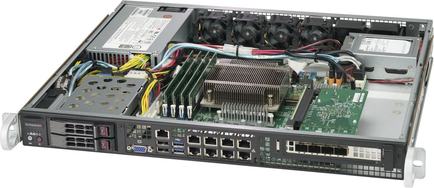 Supermicro SuperChassis 513BTQC-350B Stativ (1U) Sort