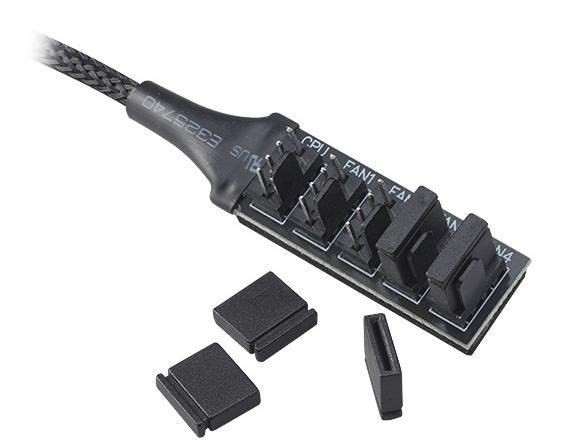 Akasa 4 Pin PWM (Female) - 4 Pin PWM (Male) Sort 30CM Splitter Til Blæser