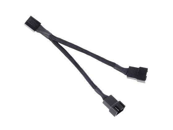 SilverStone 4 Pin PWM (Female) - 4 Pin PWM (Male) Sort 10CM Splitter Til Blæser