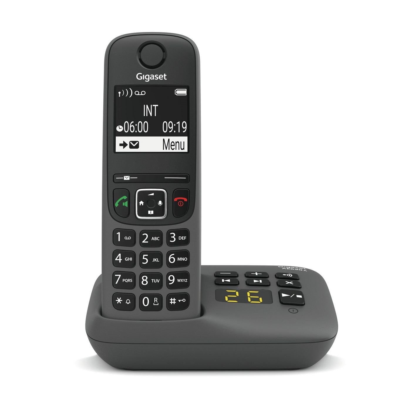 Gigaset Ae690a Analog/DECT-telefon Nummervisning Anthracit