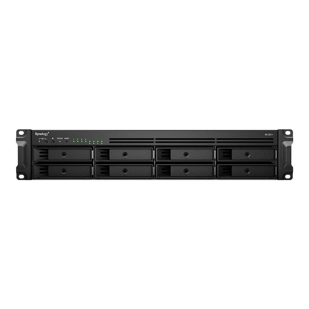 Synology RackStation RS1221RP+ 8 x Total Bays SAN/NAS Storage System - AMD Ryzen V1500B Quad-core (4 Core) 2.20 GHz - 4 GB RAM - DDR4 SDRAM - 2U Rack-mountable