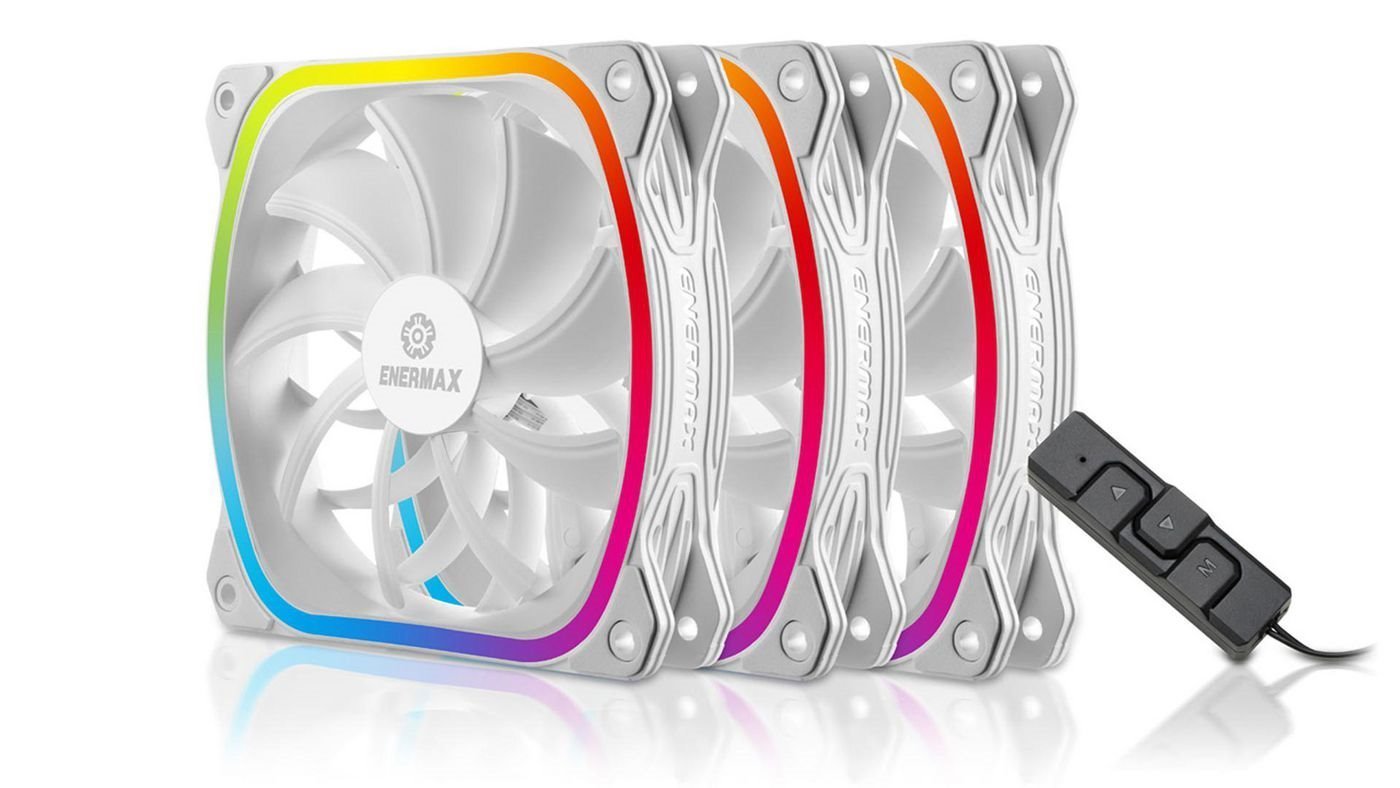 Enermax SquA RGB Ucsqargb12p-W-Bp3 Fan 1-Pack Hvid 120 MM