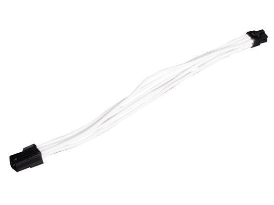 SilverStone 6 Pin Pci Express-Strøm (Female) - 6 Pin Pci Express-Strøm (Male) Hvid 25CM Forlængerkabel Til STRØM