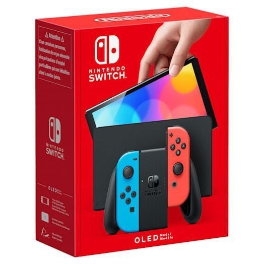 Nintendo Switch 17.8 cm (7") Display Touchscreen OLED Handheld Game Console - Neon Red, Neon Blue