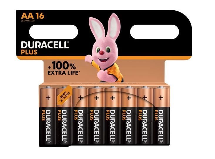Duracell Plus Aa / LR6 Standardbatterier, 16 STK