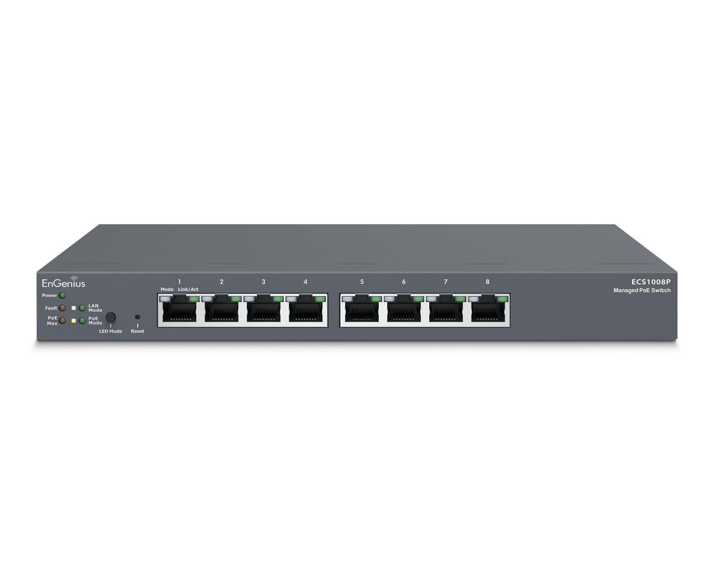 EnGenius Cloud Switch Series Ecs1008p Switch 8-Porte Gigabit PoE