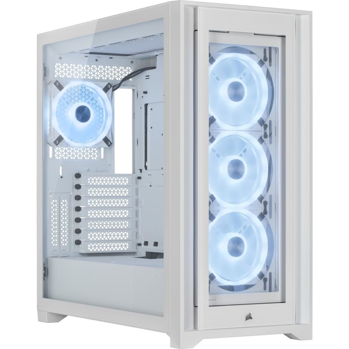 Corsair Icue 5000X RGB QL Edition TÅRN Ingen Strømforsyning Hvid