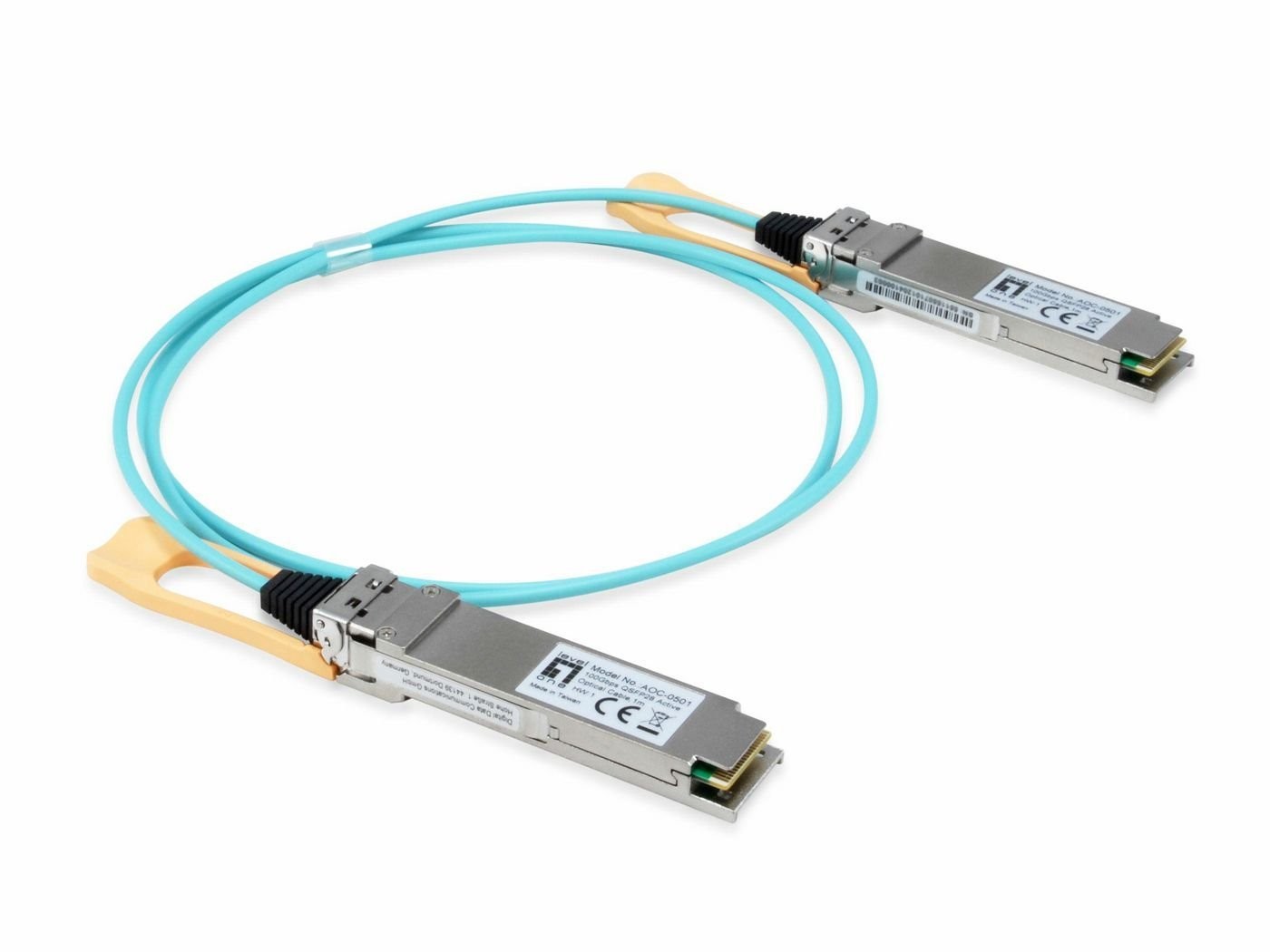 LevelOne 100GBase-AOC Direkte Påsætningskabel Fiberoptik Ieee 802.3BM 3M