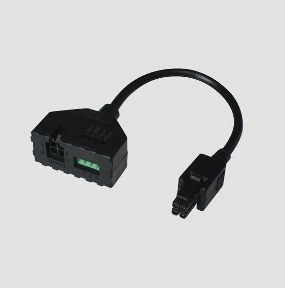 Teltonika 4-Pin Stikforbindelse (3 MM Hældning) 4-Pin Terminalblok (Female) - 4-Pin Stikforbindelse (3 MM Hældning) (Male) Sort Strømforsyningsadapter