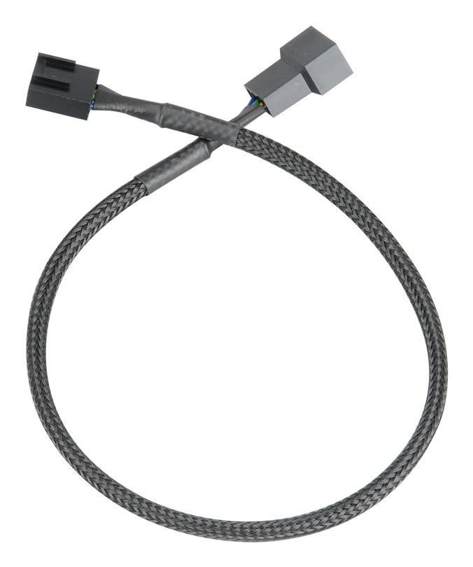 Akasa 4 Pin PWM (Female) - 4 Pin PWM (Male) Sort 30CM Forlængerkabel Til Blæserstrøm