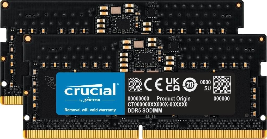 Crucial DDR5 16GB Kit 4800MHz CL40 Ikke-ECC So-Dimm 262-Pin