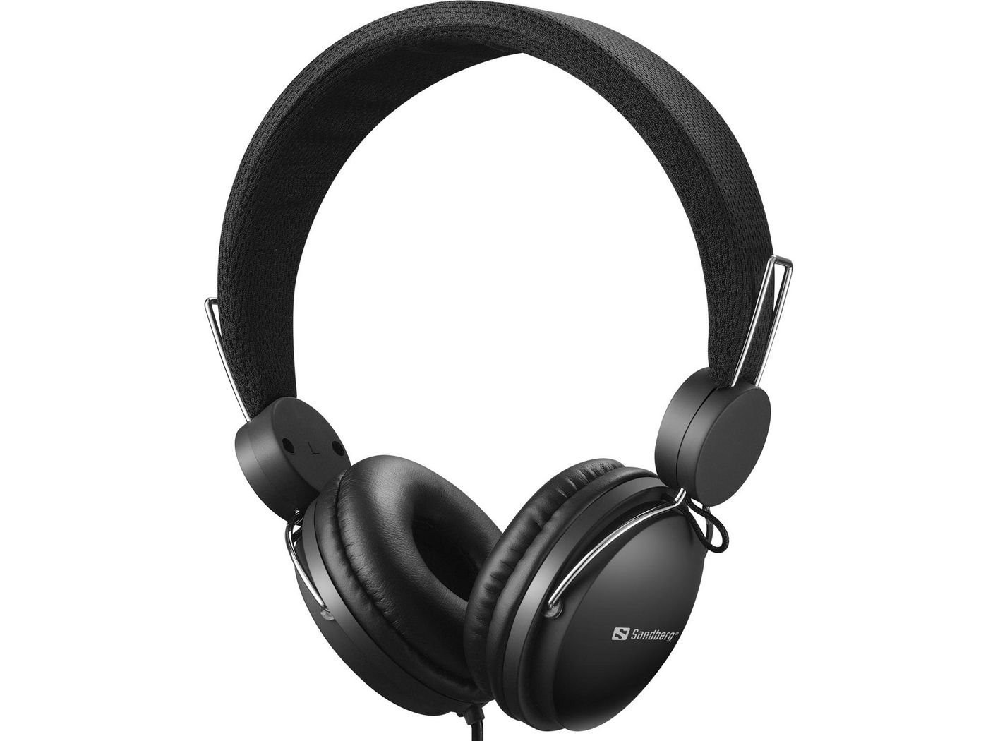 Sandberg MiniJack Headset Line-Mic Kabling Hovedtelefoner Sort