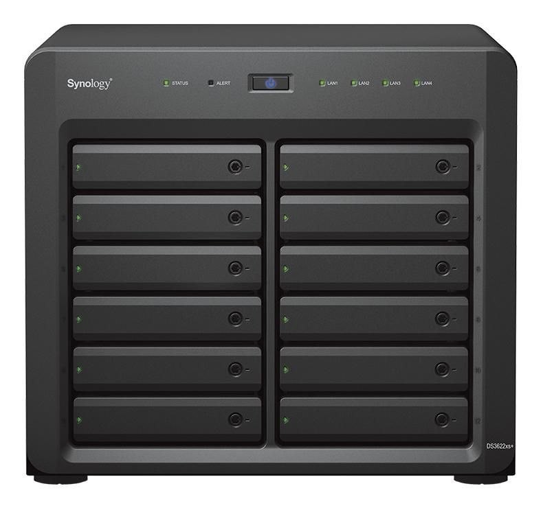 Synology DiskStation DS3622XS+ + 12x12TB Nas Desktop Intel® Xeon® D D-1531 16 GB DDR4 144 TB HDD DiskStation Manager Sort