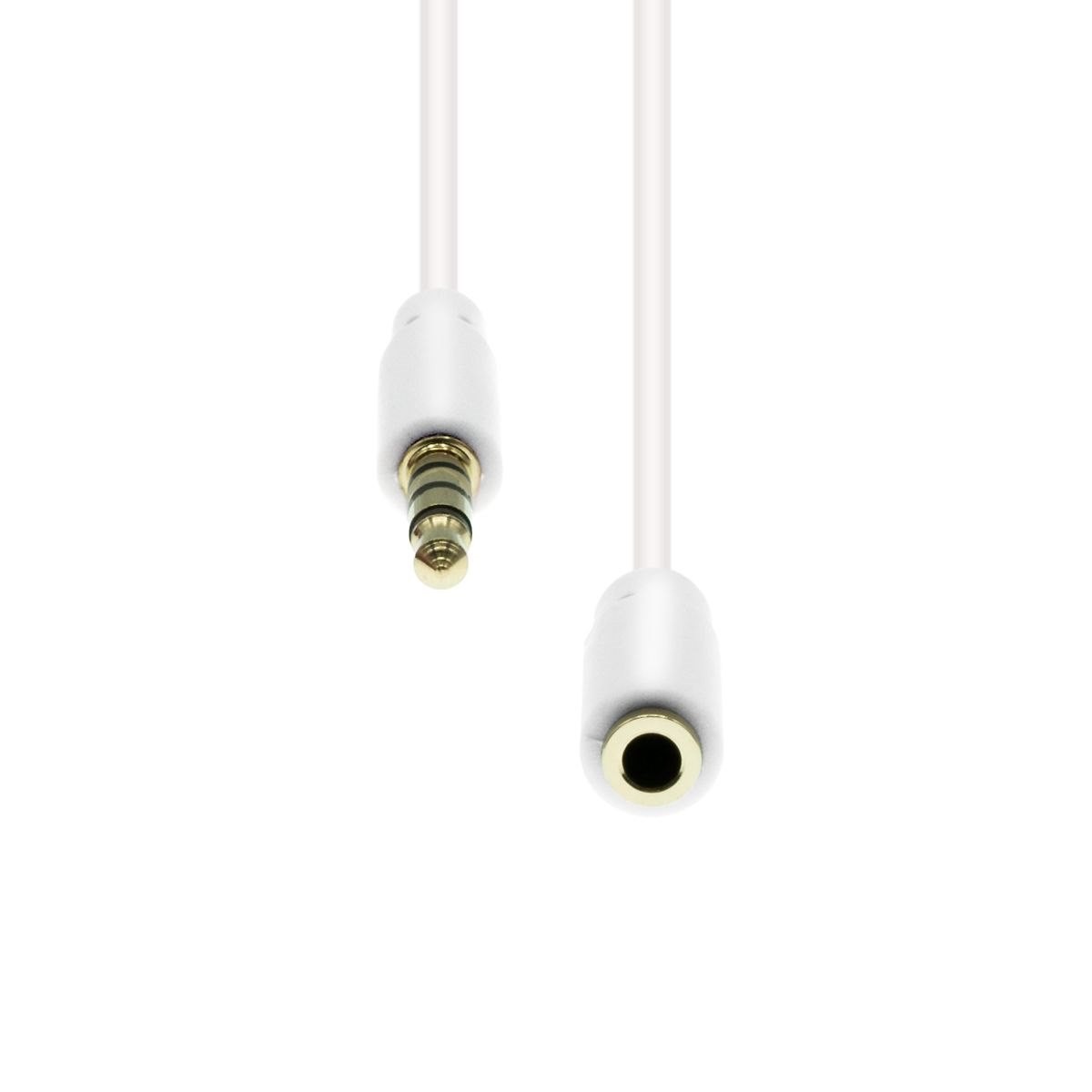 ProXtend Factory Sealed--Mini-Jack 4-Pin Slim Extension Cable White 5M