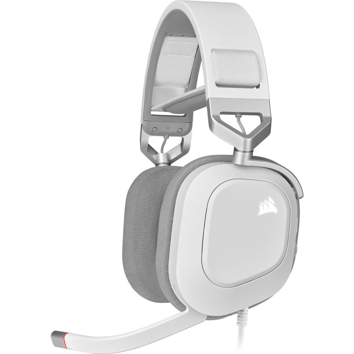 Corsair Gaming HS80 RGB Kabling Headset Hvid