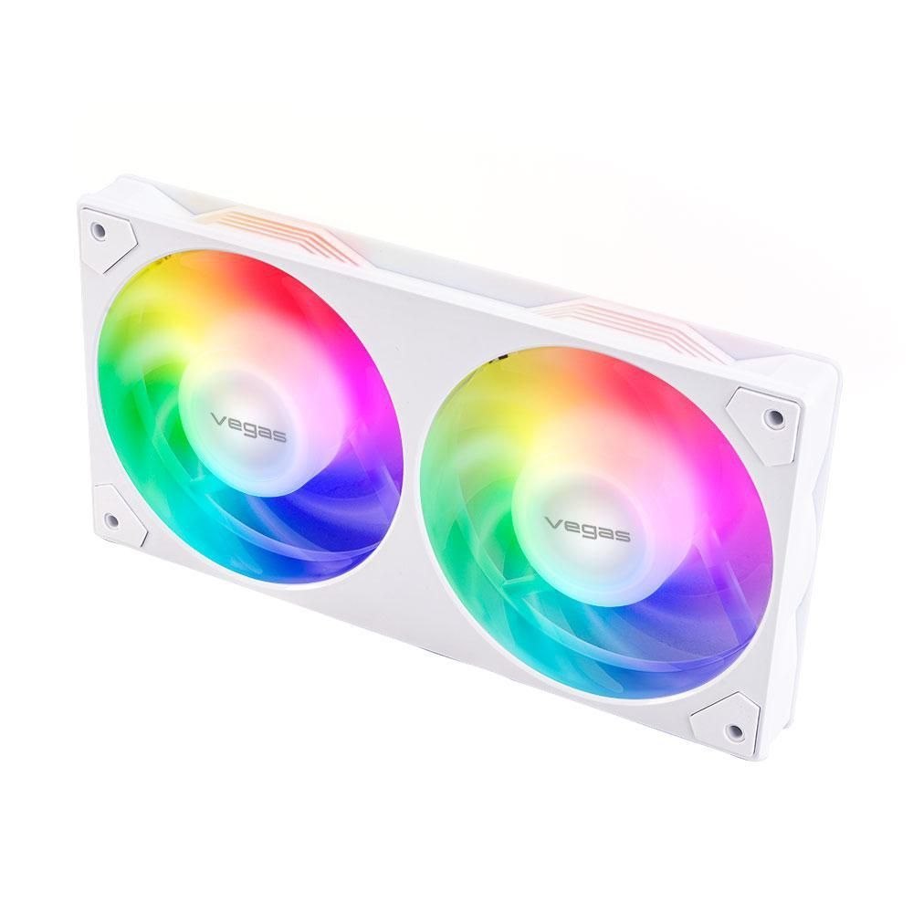 Akasa Vegas A-Series A24 Dual Case Fan 1-Pack Hvid