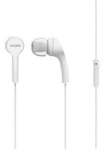 Koss KEB9iW SBS Headphones, In-Ear, Wired, Microphone, White