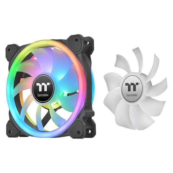 Thermaltake Swafan 14 RGB Fan 3-Pack Sort SØLV Hvid 140 MM