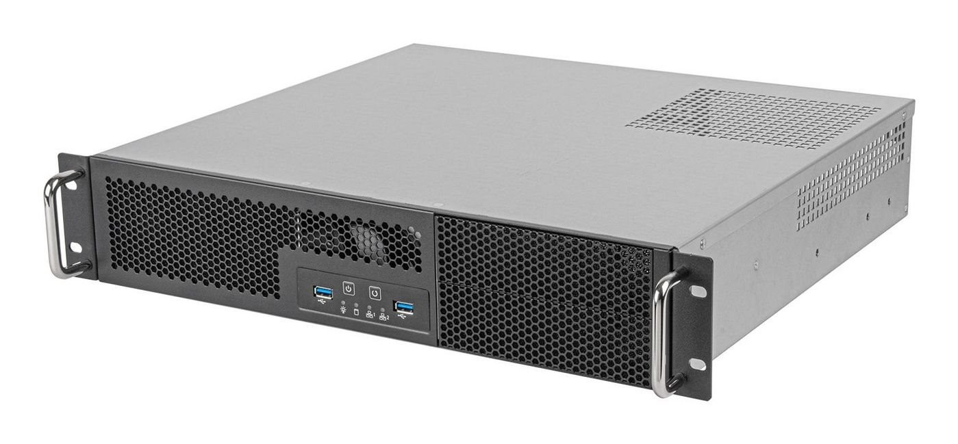 SilverStone Rm23-502-Mini Rackversion Micro-ATX Ingen Strømforsyning Sort
