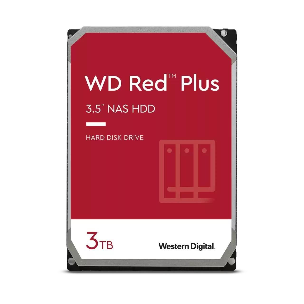 WD Red Plus WD30EFPX 3 TB Hard Drive - 3.5" Internal - SATA (SATA/600) - Conventional Magnetic Recording (CMR) Method
