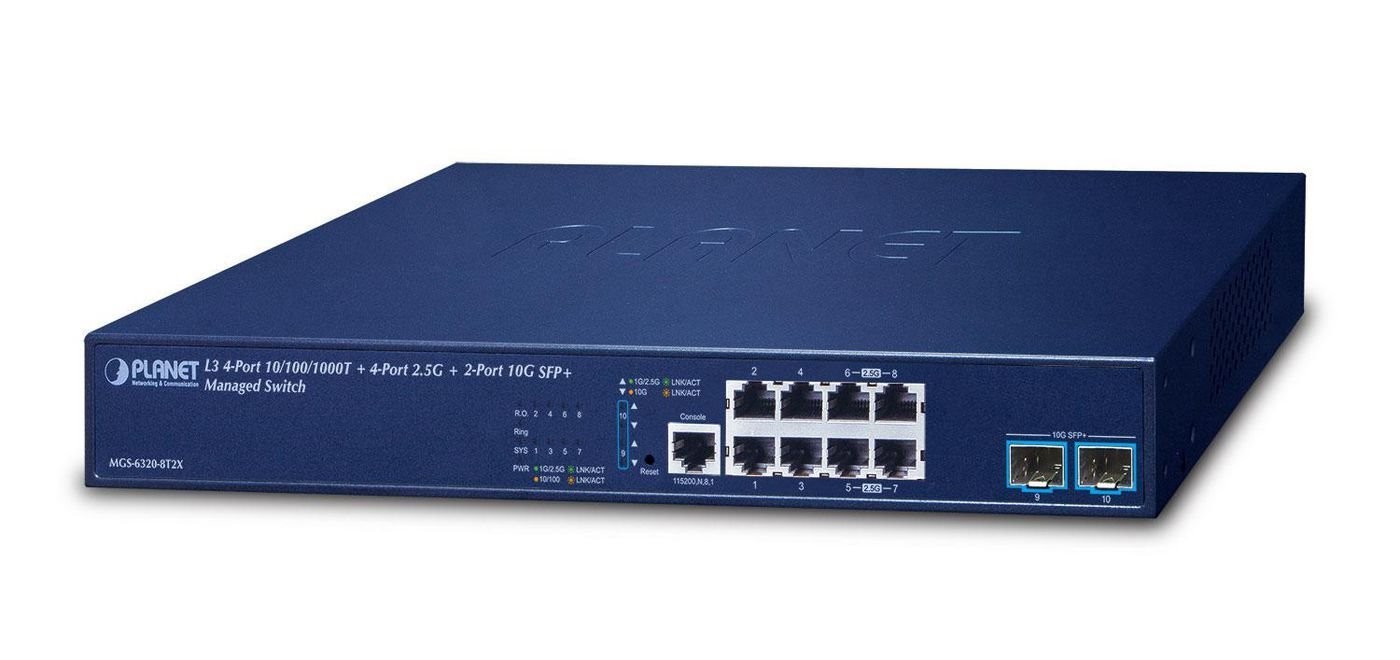 Planet L3 4-Port 10/100/1000T + Administreret Gigabit Ethernet (10/100/1000) 1U