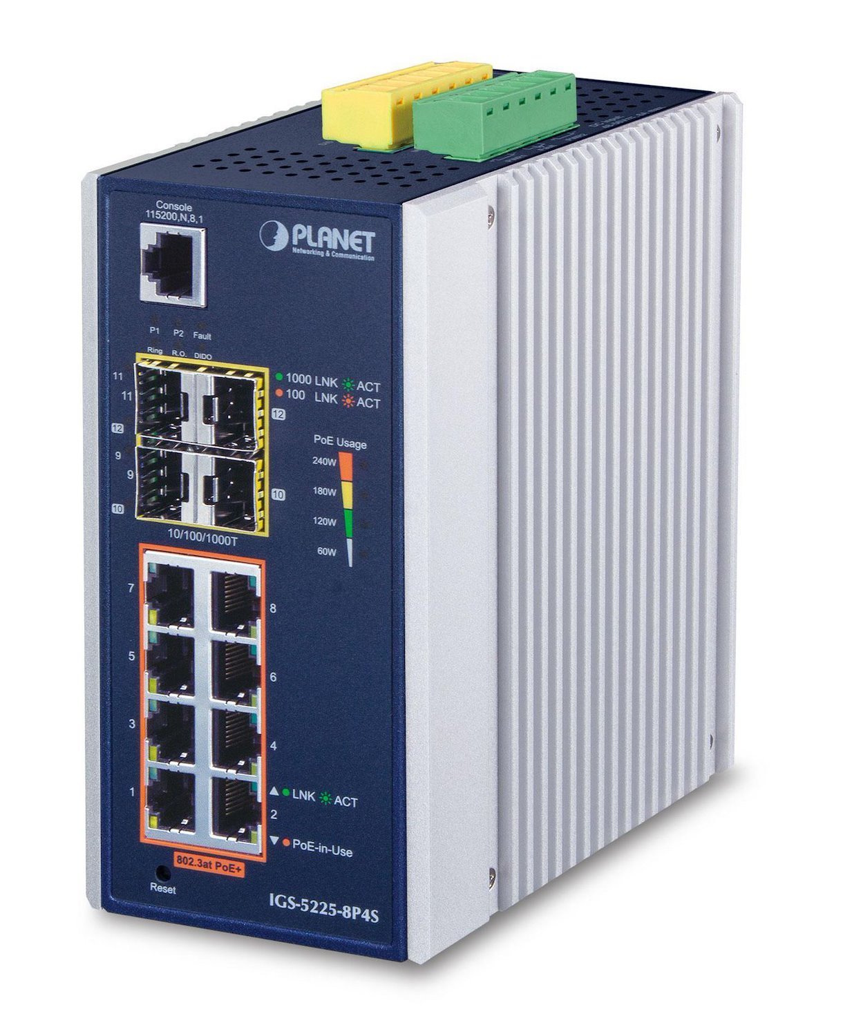 Planet Igs-5225-8P4s Switch 12-Porte Gigabit PoE+