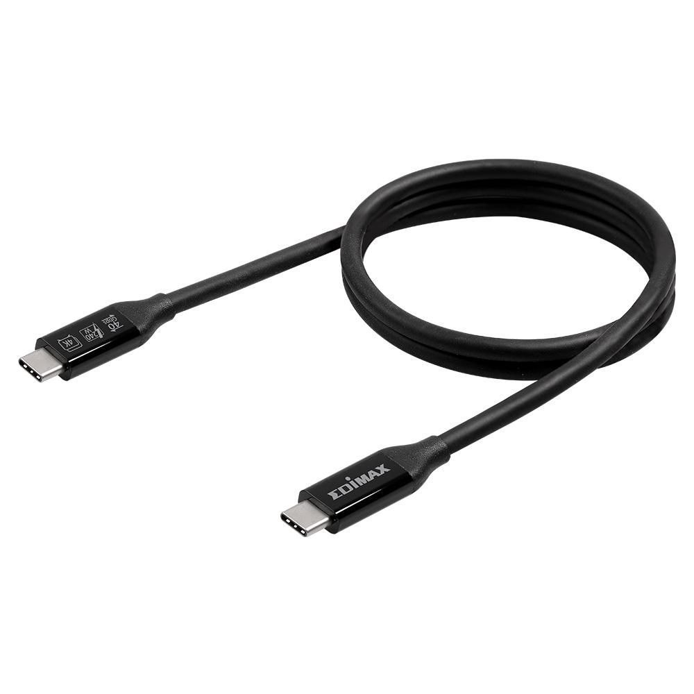 Edimax Uc4 Series Usb4 / Thunderbolt 3 / DisplayPort Usb Type-C Kabel 50CM Sort