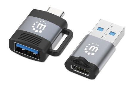 Manhattan Usb 3.2 Gen 1 Usb-C Adaptersæt Sort GRÅ