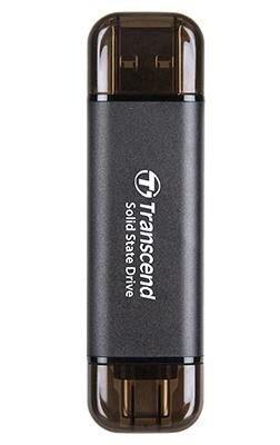 Transcend ESD310C 512 GB Portable Solid State Drive - External - Black