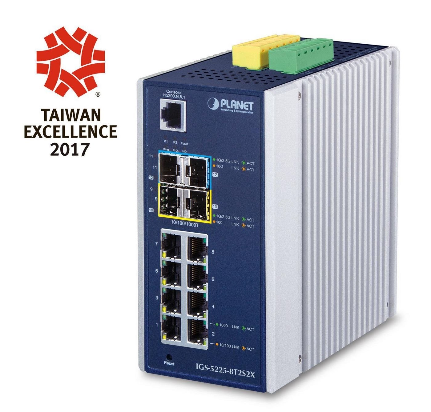 Planet Igs-5225-8T2s2x Netværksswitch Administreret L3 Gigabit Ethernet (10/100/1000) BLÅ, SØLV