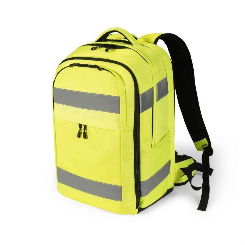 Dicota Hi-Vis RYGSÆK Gul 600D Rpet Termoplastisk Polyuretan (Tpu)