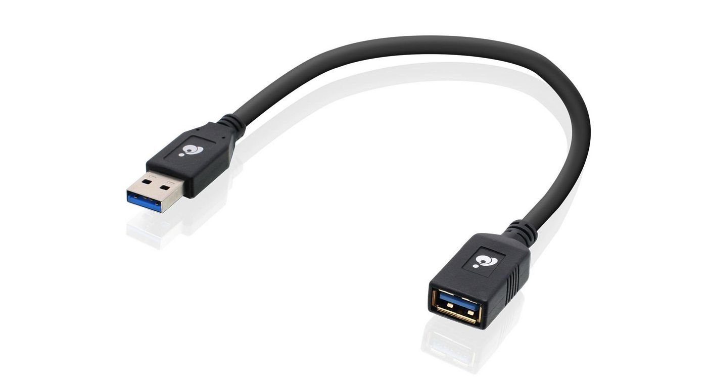 Iogear Usb 3.0 Usb Forlængerkabel 30CM Sort