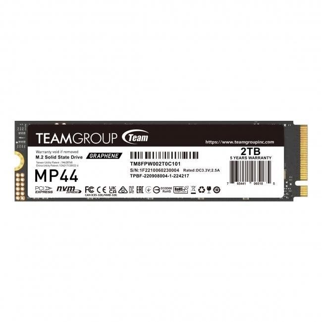 Team Group Solid State-Drev MP44 2TB M.2 Pci Express 4.0 X4 (NVMe)