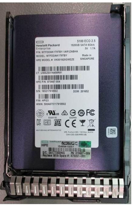 Hpe Harddisk 1.92TB 2.5 Sata-600