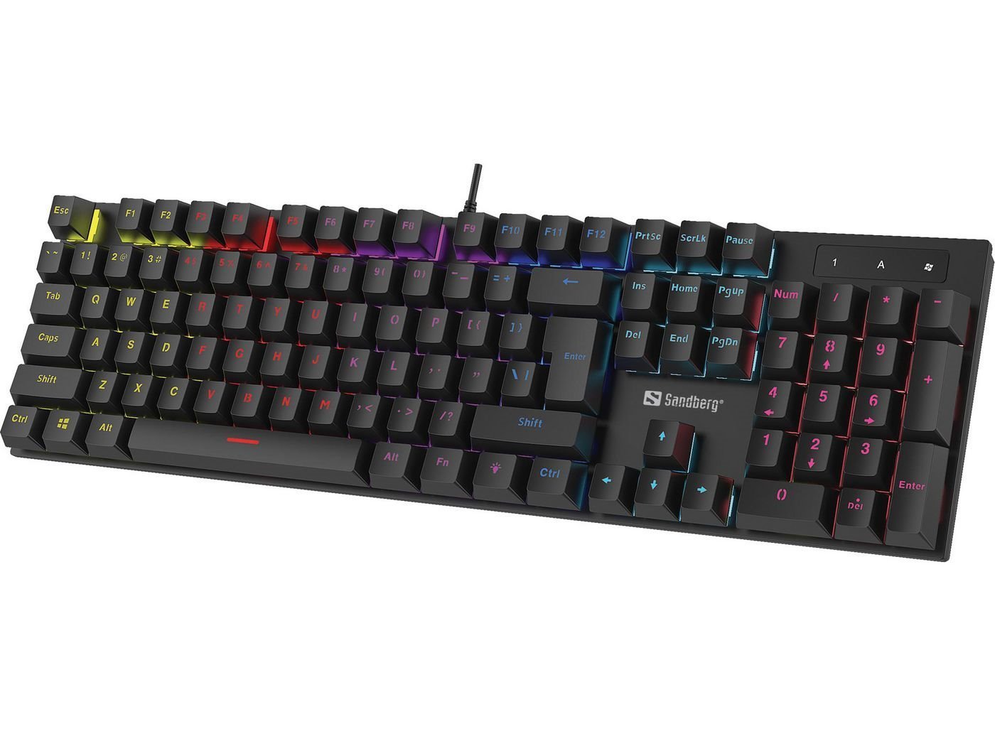 Sandberg Tastatur Mekanisk RGB Kabling TYSK