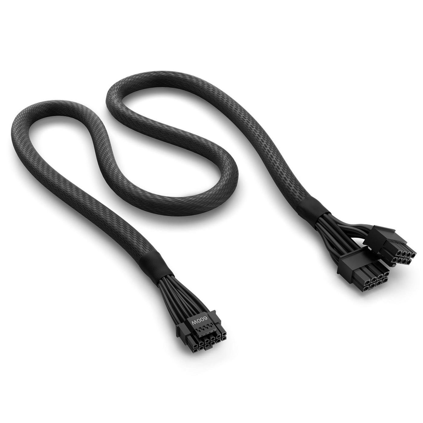 NZXT 16-Pin Pci Express-Strøm (Male) - 8 Pin Pci Express-Strøm (Male) Sort 65CM Strømkabel