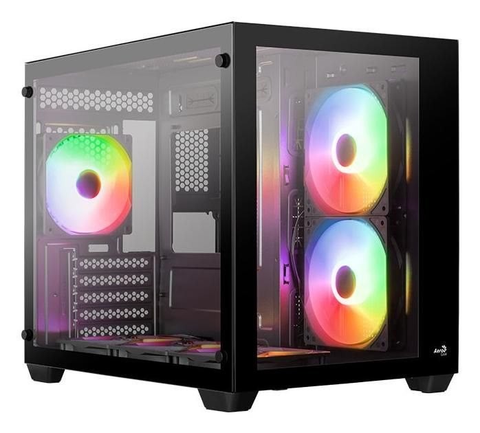Aerocool DRYFT Mini V2 TÅRN Micro-ATX Ingen Strømforsyning Sort