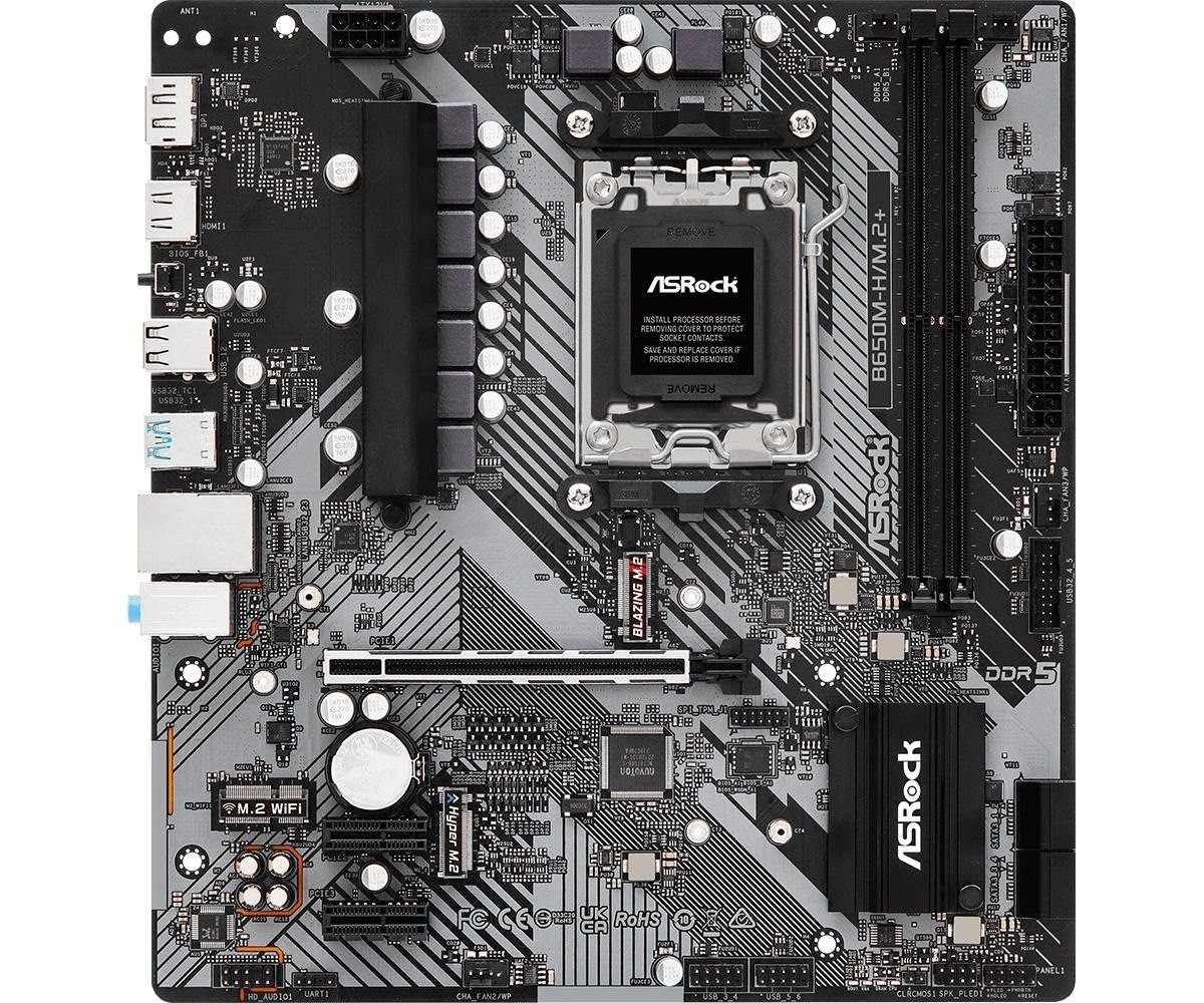 Asrock B650M-H/M.2+ Motherboard Micro Atx Am5 Socket DDR5