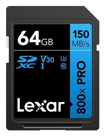 Lexar High Performance Pro Blue Series SDXC Uhs-I Memory Card 64GB 150MB/s