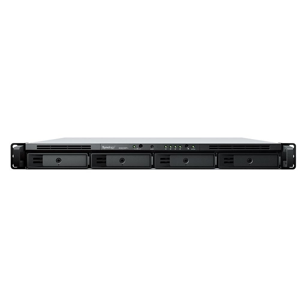 Synology RackStation RS822RP+ Nas Stativ (1U) Ryzen Embedded V1500B 2 GB DDR4 16 TB HDD DiskStation Manager GRÅ