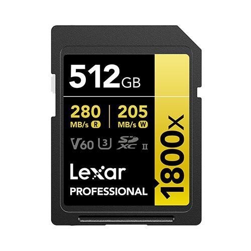 Lexar Professional Gold Series SDXC Uhs-Ii Memory Card 512GB 270MB/s